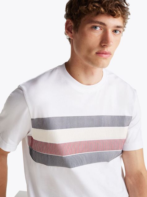 Polera Shadow Global Stripe Blanco Tommy Hilfiger-3