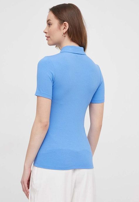 Polo Acanalado Slim Fit Celeste Tommy Hilfiger-2