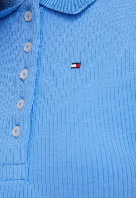 Polo Acanalado Slim Fit Celeste Tommy Hilfiger-4