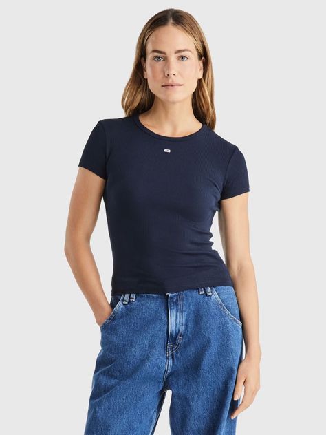 Polera Essential Con Logo Azul Tommy Jeans-0