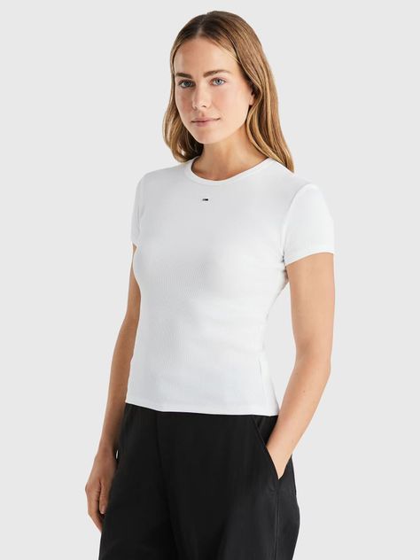 Polera Essential Con Logo Blanco Tommy Jeans-0