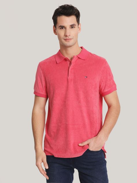 Polo micro Towelling Regular Fit Rosado Tommy Hilfiger-0