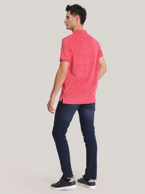 Polo micro Towelling Regular Fit Rosado Tommy Hilfiger-2