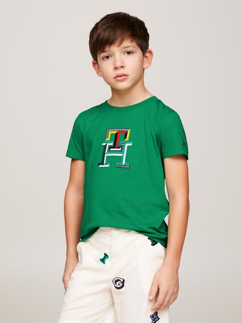 Polera Logo Monogram Multicolor Verde Tommy Hilfiger-0