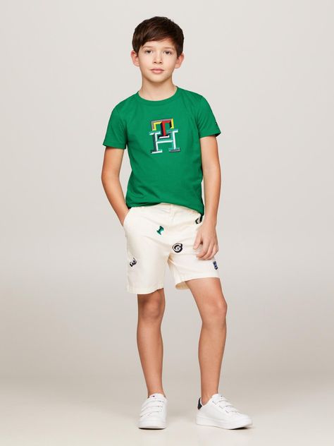 Polera Logo Monogram Multicolor Verde Tommy Hilfiger-1