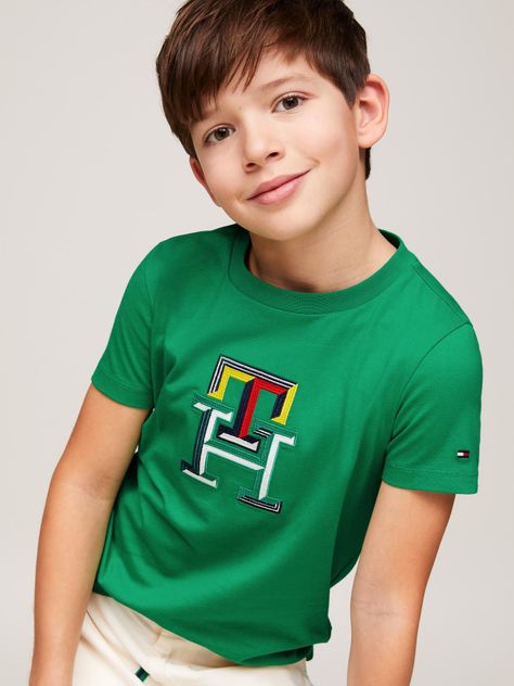 Polera Logo Monogram Multicolor Verde Tommy Hilfiger-3