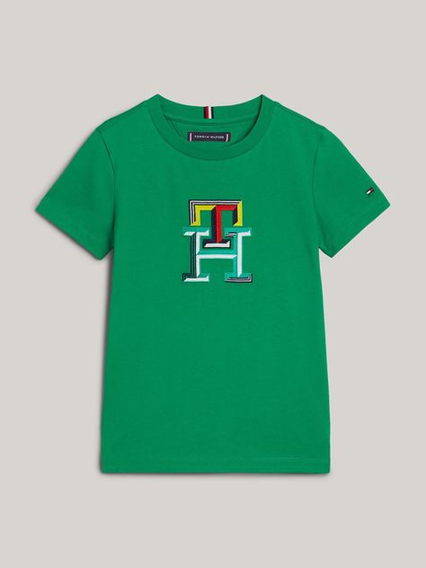 Polera Logo Monogram Multicolor Verde Tommy Hilfiger-4