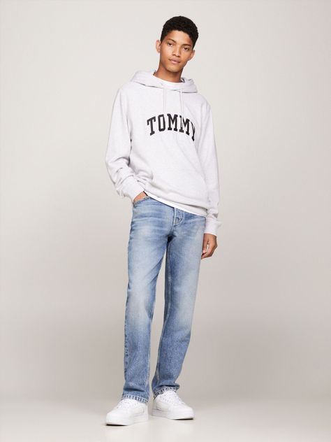 Polerón Hoodie Ny Varsity  Gris Tommy Hilfiger-1