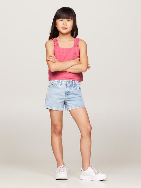 Blusa Con Tirantes Cuadros Vichy Rosado Tommy Hilfiger-1