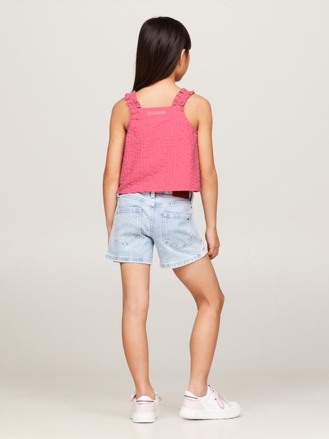 Blusa Con Tirantes Cuadros Vichy Rosado Tommy Hilfiger-2