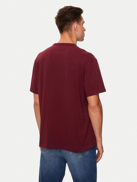 Polera Crest Flag Logo Burdeo Tommy Hilfiger-2