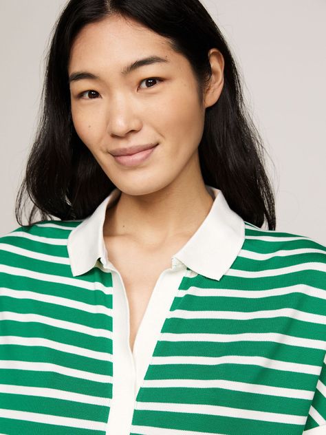 Polo Con Diseño A Rayas Verde Tommy Hilfiger-3