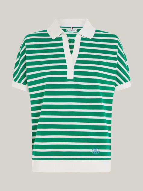 Polo Con Diseño A Rayas Verde Tommy Hilfiger-4