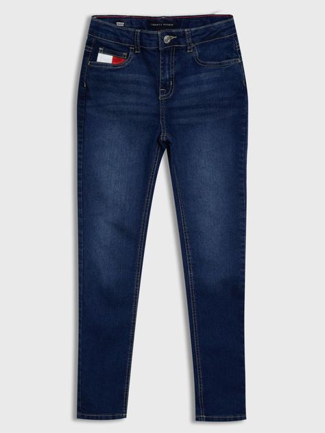 JEANS SKINNY TALLE MEDIO AZUL 460 TOMMY HILFIGER-0