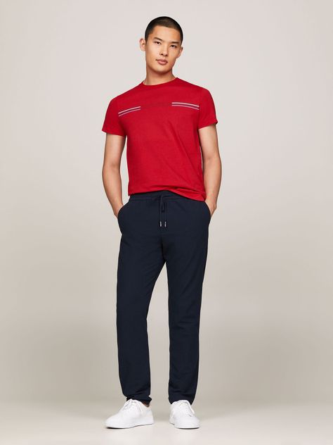 Polera Logo Slim Fit Rojo Tommy Hilfiger-1