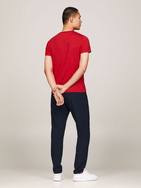 Polera Logo Slim Fit Rojo Tommy Hilfiger-2