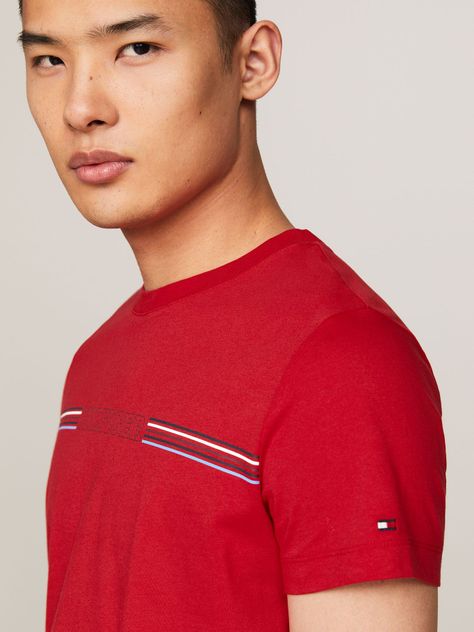 Polera Logo Slim Fit Rojo Tommy Hilfiger-3