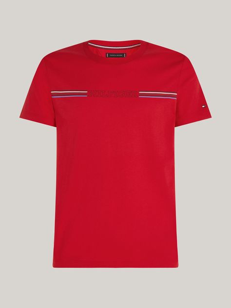 Polera Logo Slim Fit Rojo Tommy Hilfiger-4