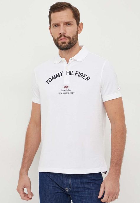 POLO GRAPHIC CHEST LOGO BLANCO TOMMY HILFIGER-0