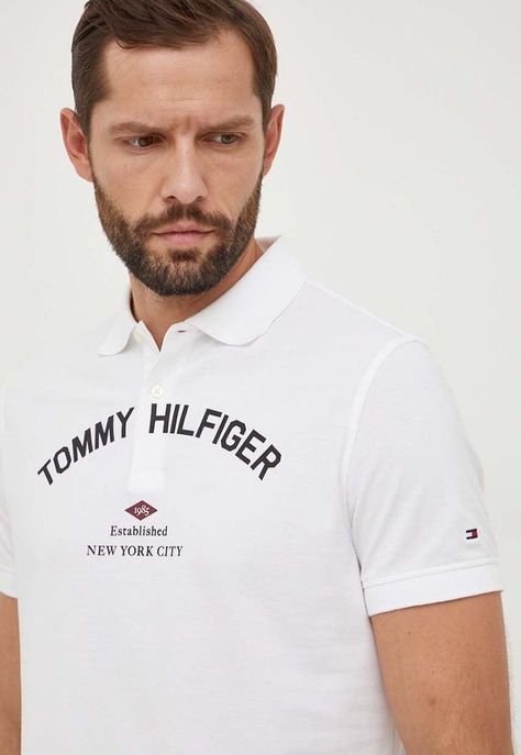 POLO GRAPHIC CHEST LOGO BLANCO TOMMY HILFIGER-2