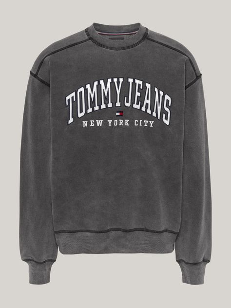 Polerón Relaxed Varsity Lavado Gris Tommy Hilfiger-4