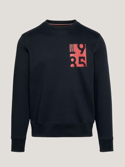 Polerón C-Neck Con Logo Estampado Azul Tommy Hilfiger-4