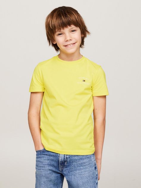 Polera C-Neck Con Logo Amarillo Tommy Hilfiger-0
