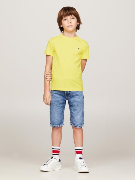 Polera C-Neck Con Logo Amarillo Tommy Hilfiger-1