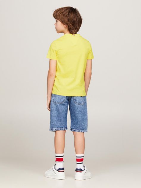 Polera C-Neck Con Logo Amarillo Tommy Hilfiger-2