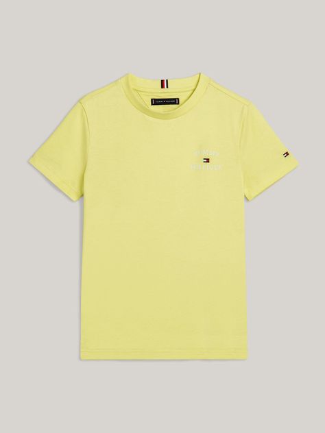 Polera C-Neck Con Logo Amarillo Tommy Hilfiger-4