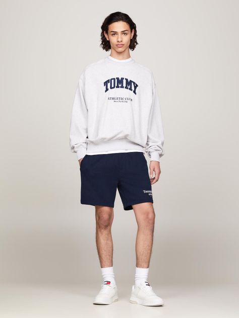 Polerón Relaxed Estilo Varsity Gris Tommy Jeans-1
