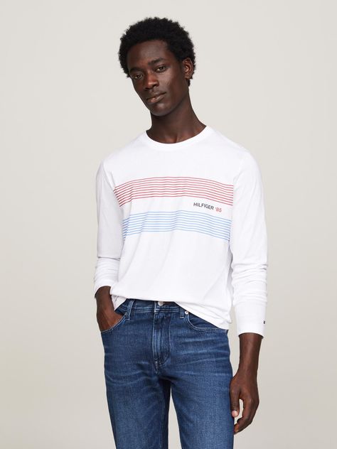 Polera Logo Chest 1985 Blanco Tommy Hilfiger-0