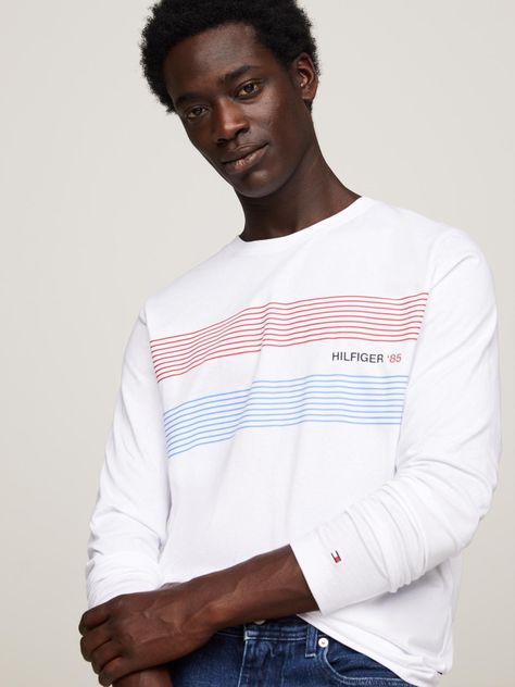 Polera Logo Chest 1985 Blanco Tommy Hilfiger-3