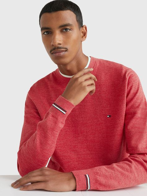 Sweater Mouline Striped  Rojo Tommy Hilfiger-3