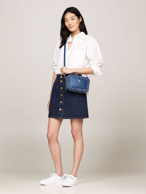 Bandolera Distinct  De Jacquard Azul Tommy Hilfiger-1