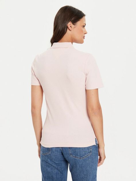 Polo Logo Script Slim Fit Rosado Tommy Hilfiger-2