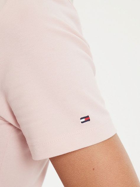 Polo Logo Script Slim Fit Rosado Tommy Hilfiger-4