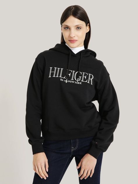 POLERÓN HOODIE LOGO MONOTYPE NEGRO TOMMY HILFIGER-0