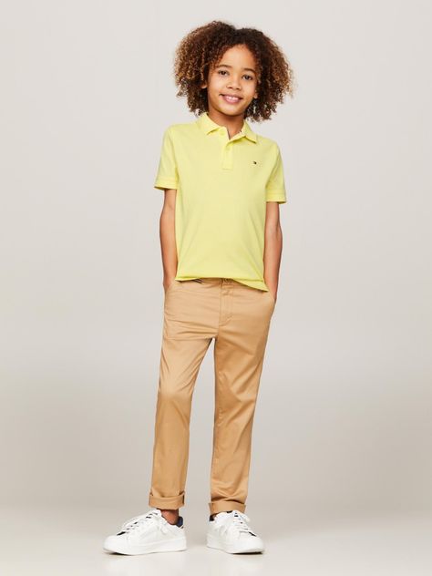 Polo Logo Flag Essential Amarillo Tommy Hilfiger-1