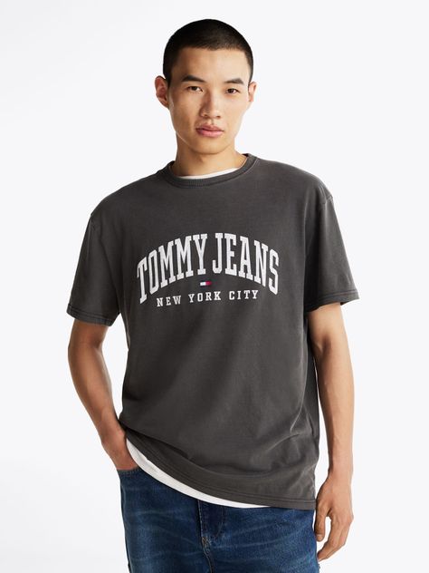 Polera Arc Varsit Logo Regular Fit Negro Tommy Hilfiger-0