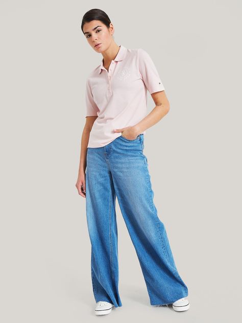 POLO REGULAR FIT LOGO BORDADO ROSADO TOMMY HILFIGER-1