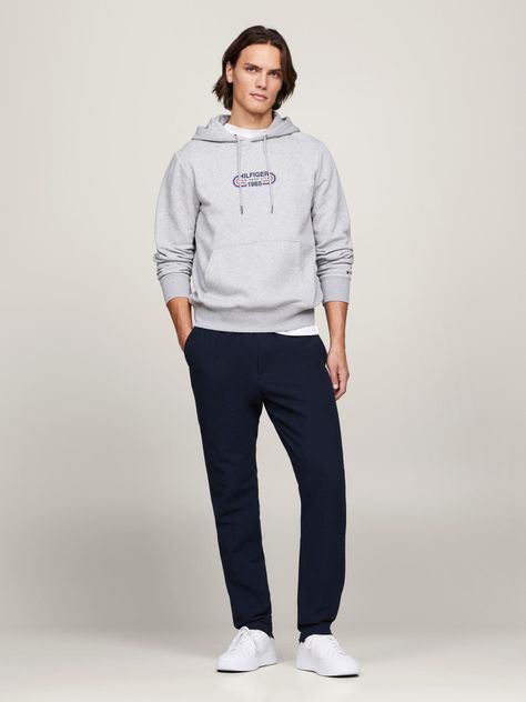 Polerón Hoodie Logo Sport Gráfico Gris Tommy Hilfiger-1