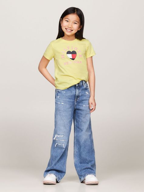 Polera Logo De Corazon Vinyl Amarillo Tommy Hilfiger-1