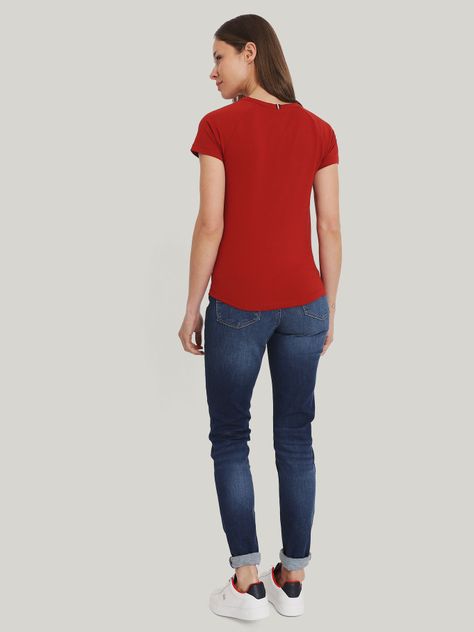 Polera Varsity Slim Fit Rojo Tommy Hilfiger-2