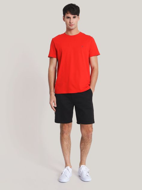 Polera Essential Cotton C-Neck Slim Fit Rojo Tommy Hilfiger-1