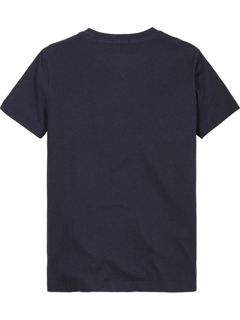 Polera De Niño Con Logo Vertical Azul Tommy Hilfiger-1