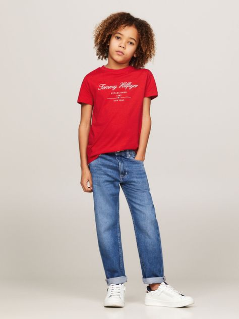 Polera Logo Script XND Rojo Tommy Hilfiger-1