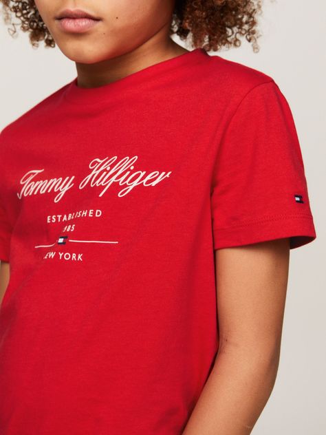 Polera Logo Script XND Rojo Tommy Hilfiger-3