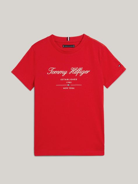 Polera Logo Script XND Rojo Tommy Hilfiger-4