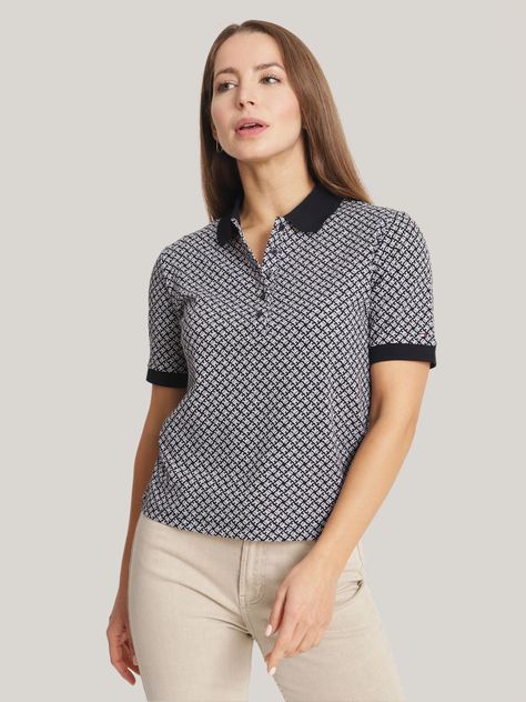 Polo Diseño Monogram Regular Fit Azul Tommy Hilfiger-0